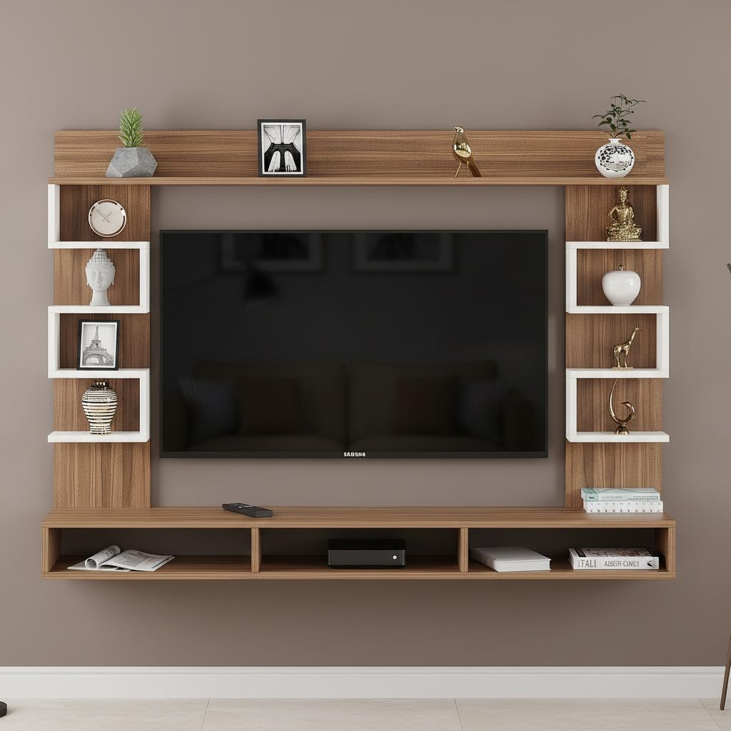 Furneser Cabiar Wall-Mount TV Unit for Living Room, Entertainment Unit ...