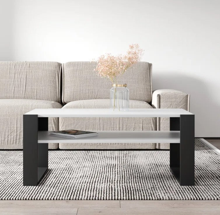 Lorena Modern Coffee Table with Storage, Centre Table, Teapoy for Living Room