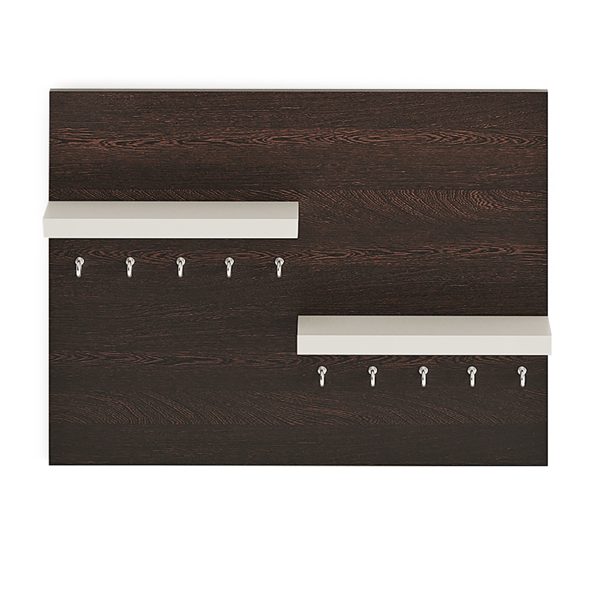 Sassy Wall Hanging Key Chain Holder, Decorative Item (Wenge & White)