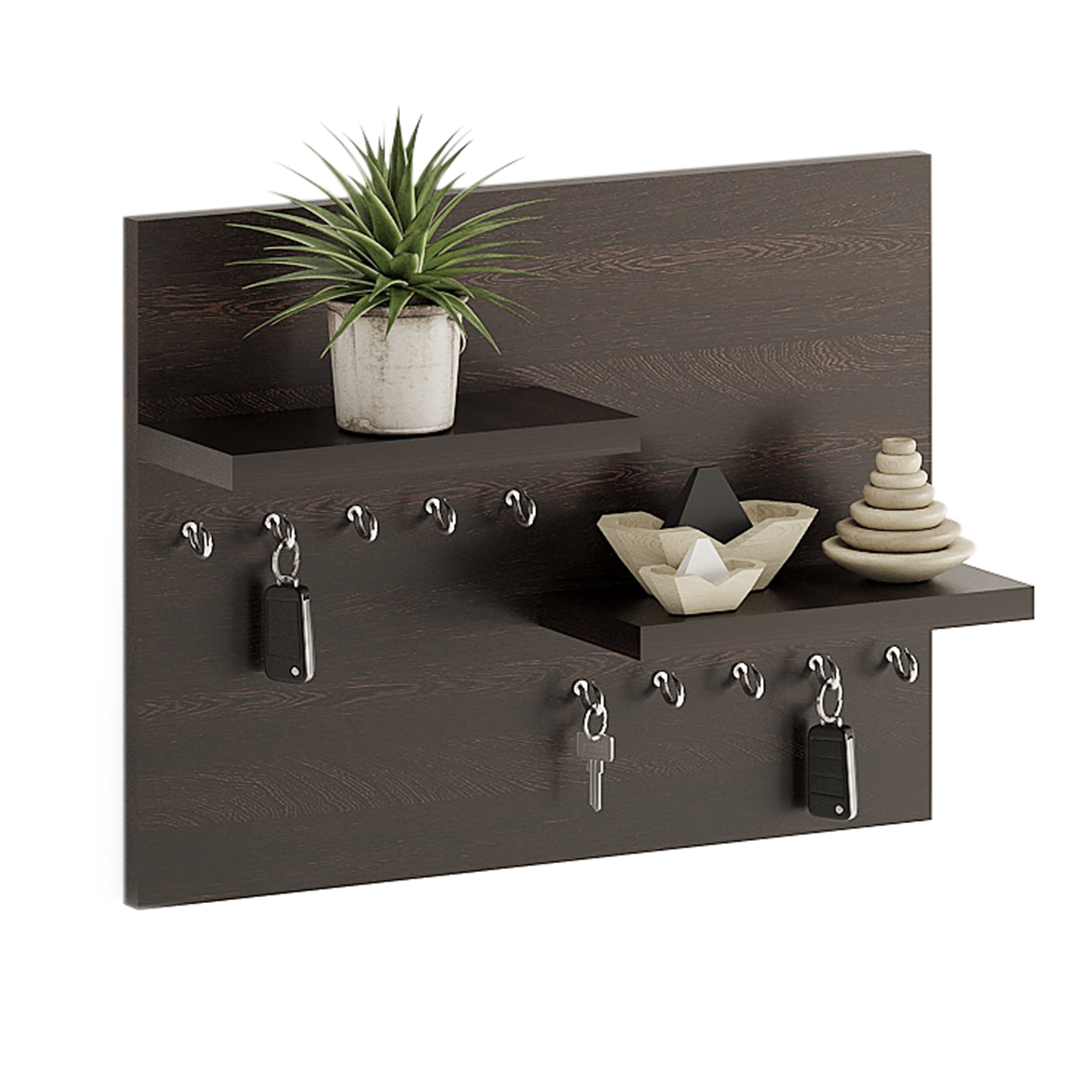 Sassy Wall Hanging Key Chain Holder, Decorative Item (Wenge)