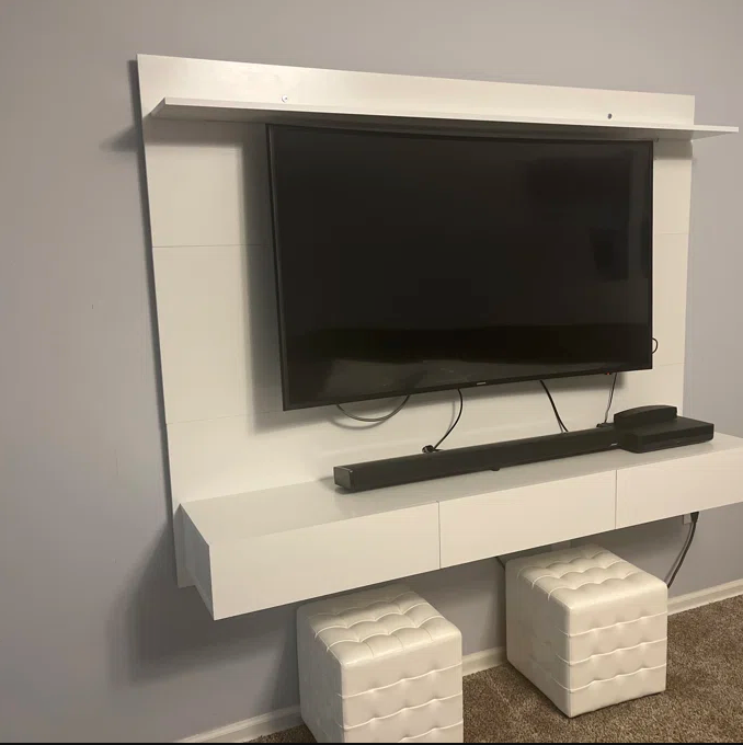 Laminor Tv Entertainment Unit, Cabinet, Showcase, Stand 55 Inch TV (WHITE)