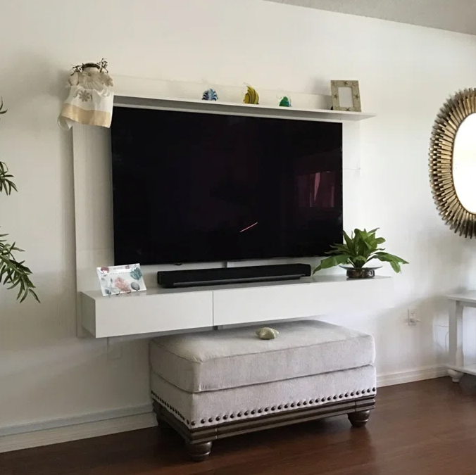 Laminor Tv Entertainment Unit, Cabinet, Showcase, Stand 55 Inch TV (WHITE)