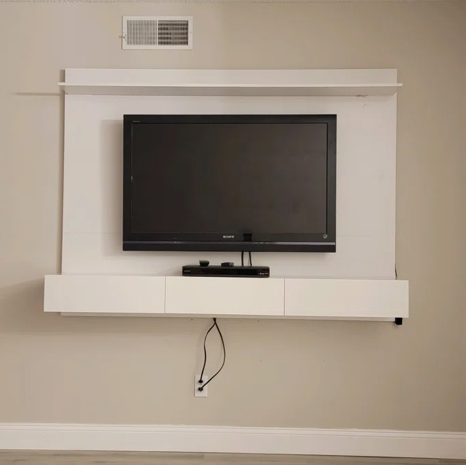 Laminor Tv Entertainment Unit, Cabinet, Showcase, Stand 55 Inch TV (WHITE)