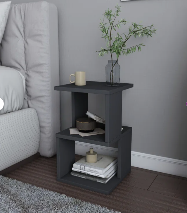 Allesia Bedside Table, End & Sofa Side Small Table, Stool, Chest of Drawers for Living Room (Wenge)