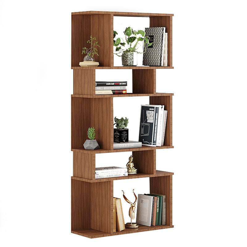 Adison Wooden Book Shelf for Books, Book Shelf Rack for Home Library, Corner Shelf for Living Room, Study Room & Office Furniture (Exotic Teak)