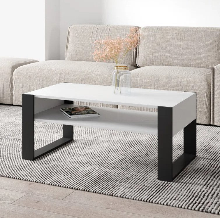 Lorena Modern Coffee Table with Storage, Centre Table, Teapoy for Living Room