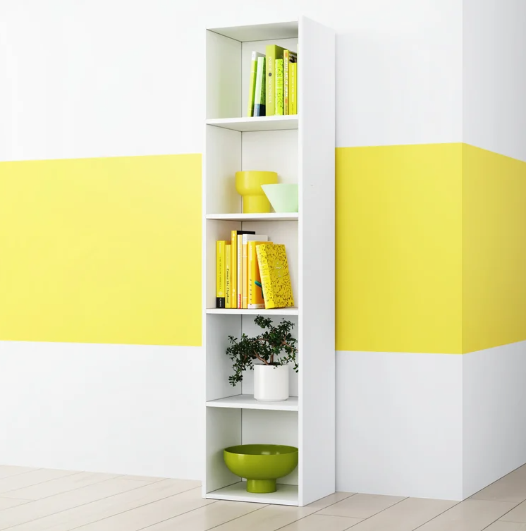 Whytish Wooden Book Shelf for Books, Book Shelf Rack for Home Library, Corner Shelf for Living Room, Study Room & Office Furniture (White)