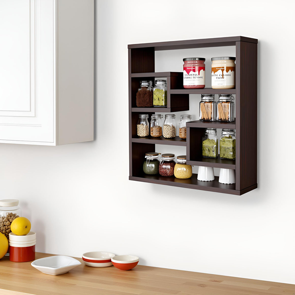Kitchen Wall Racks Wall-Mounted Wooden Modern Kitchen Rack For Home – Furneaser Brian