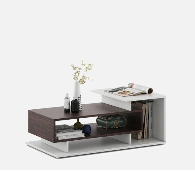 Fabelio Modern Coffee Table with Storage, Centre Table, Teapoy for Living Room