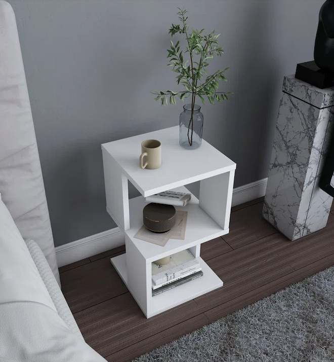 Allesia Bedside Table, End & Sofa Side Small Table, Stool, Chest of Drawers for Living Room