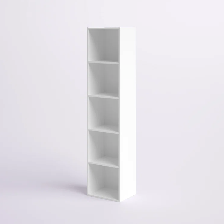 Whytish Wooden Book Shelf for Books, Book Shelf Rack for Home Library, Corner Shelf for Living Room, Study Room & Office Furniture (White)