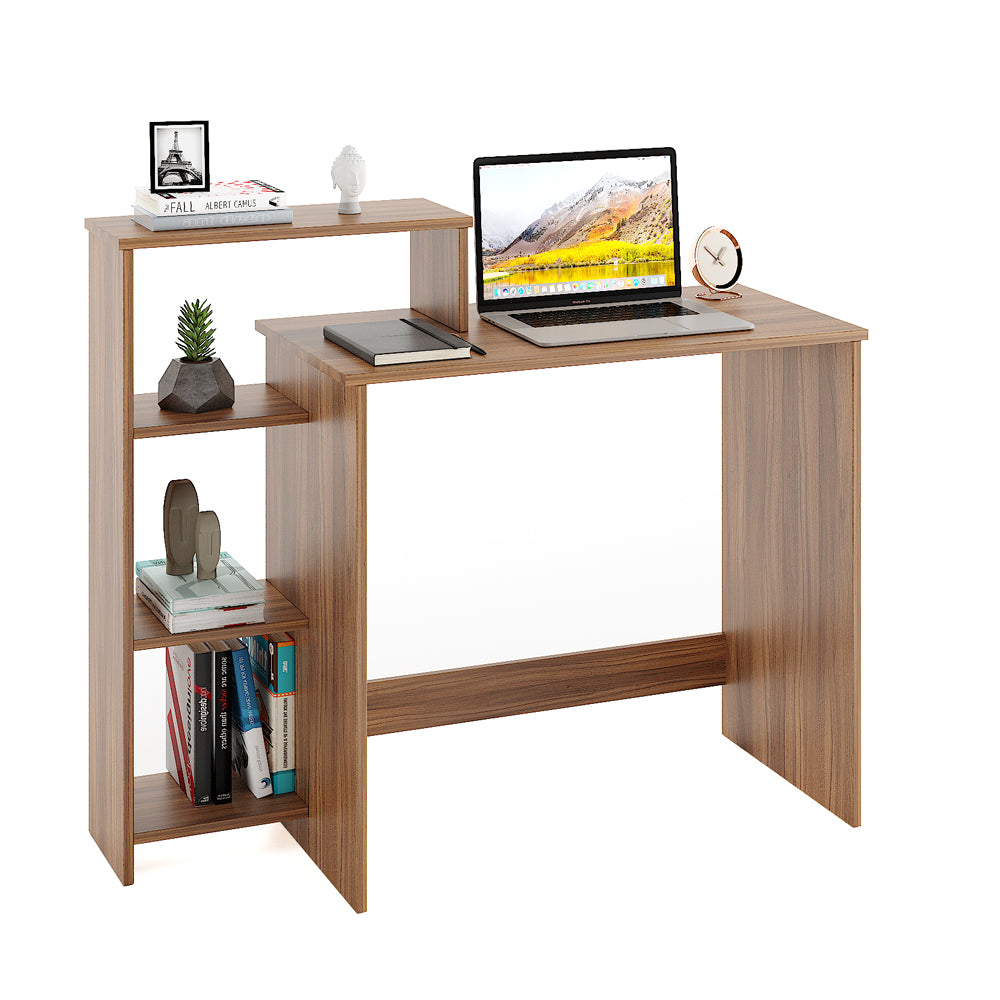 Austin Engineered Wood Study Table, Workstation, Computer, Laptop, WFH Office Desk, Gaming Table with Storage (Exotic Teak)