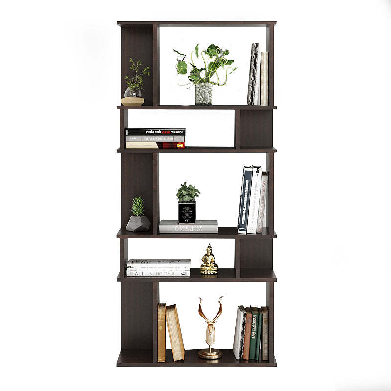 Adison Wooden Book Shelf for Books, Book Shelf Rack for Home Library, Corner Shelf for Living Room, Study Room & Office Furniture (Wenge)