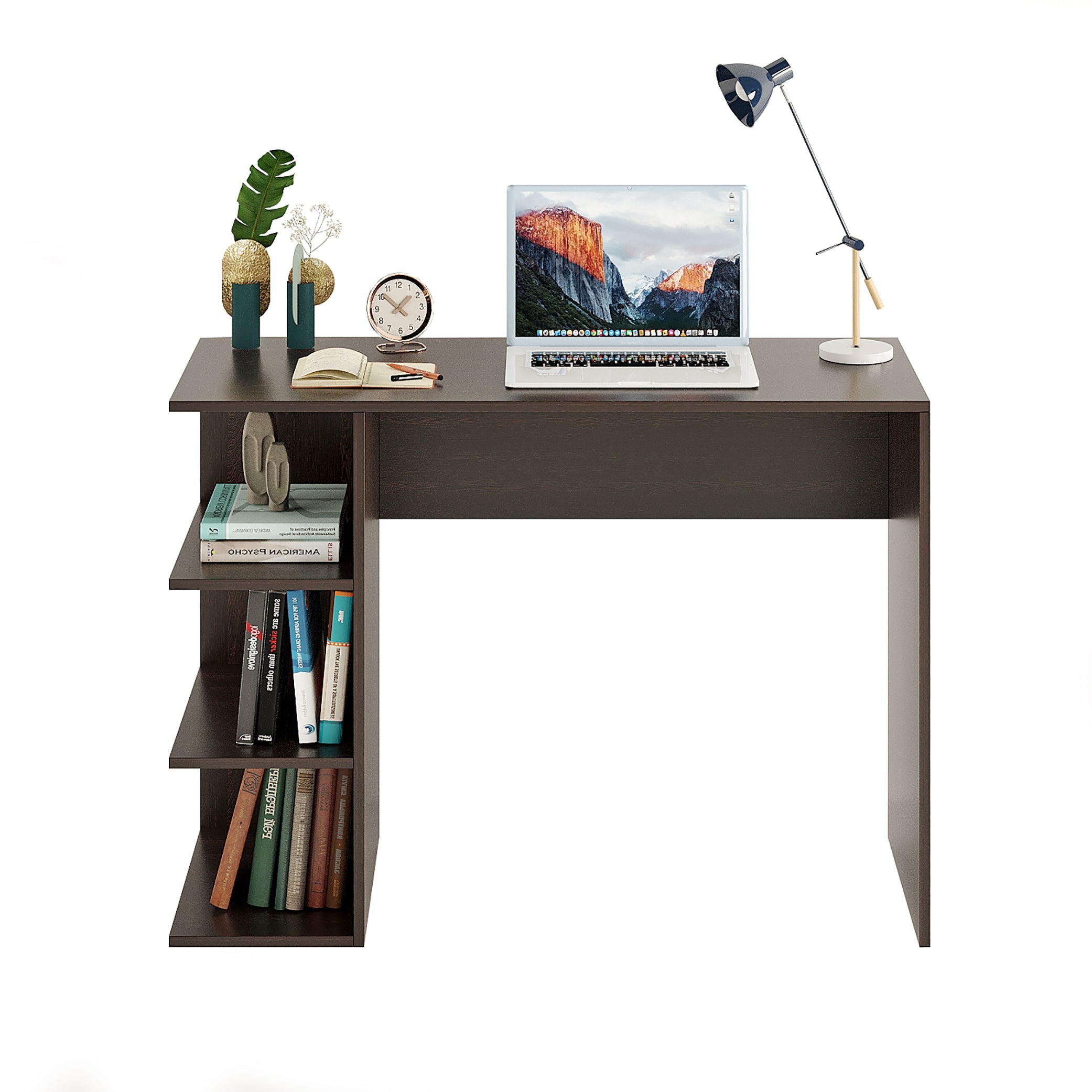 Qualish Study Table, Computer Desk, WFH Office Table with Storage (103 x 40 cm)