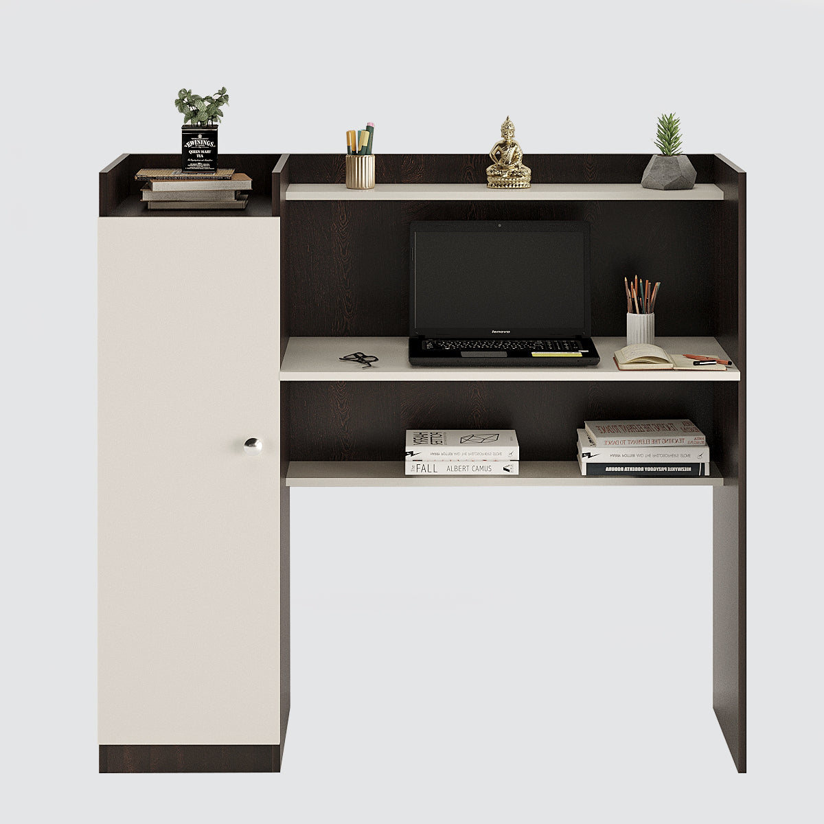 Florian Study Table, Computer Desk, WFH Office Table with Storage