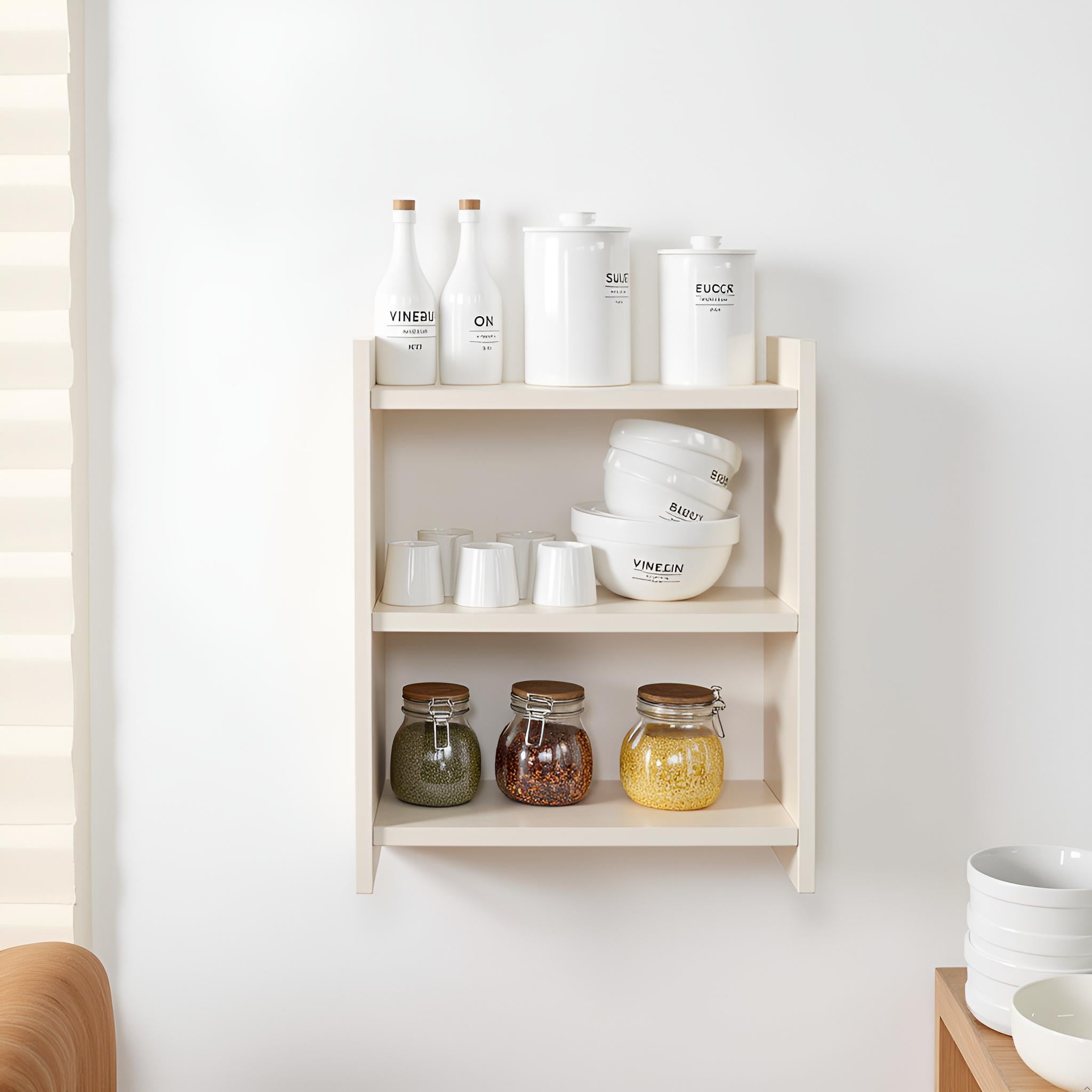 Wall-Mounted Wooden Modern Kitchen Rack For Home – Furneaser Maximus