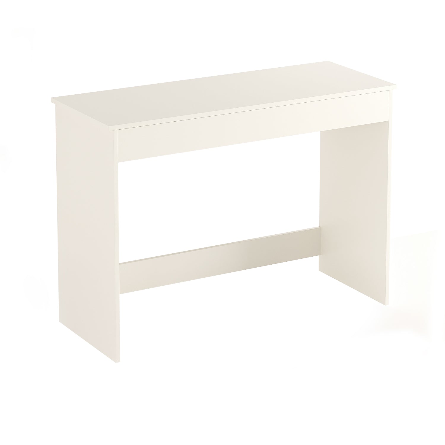 Boris Engineered Wood Study Table, Workstation, Computer, Laptop, WFH Office Desk, Gaming Table with Storage 103 x 40cm (White)