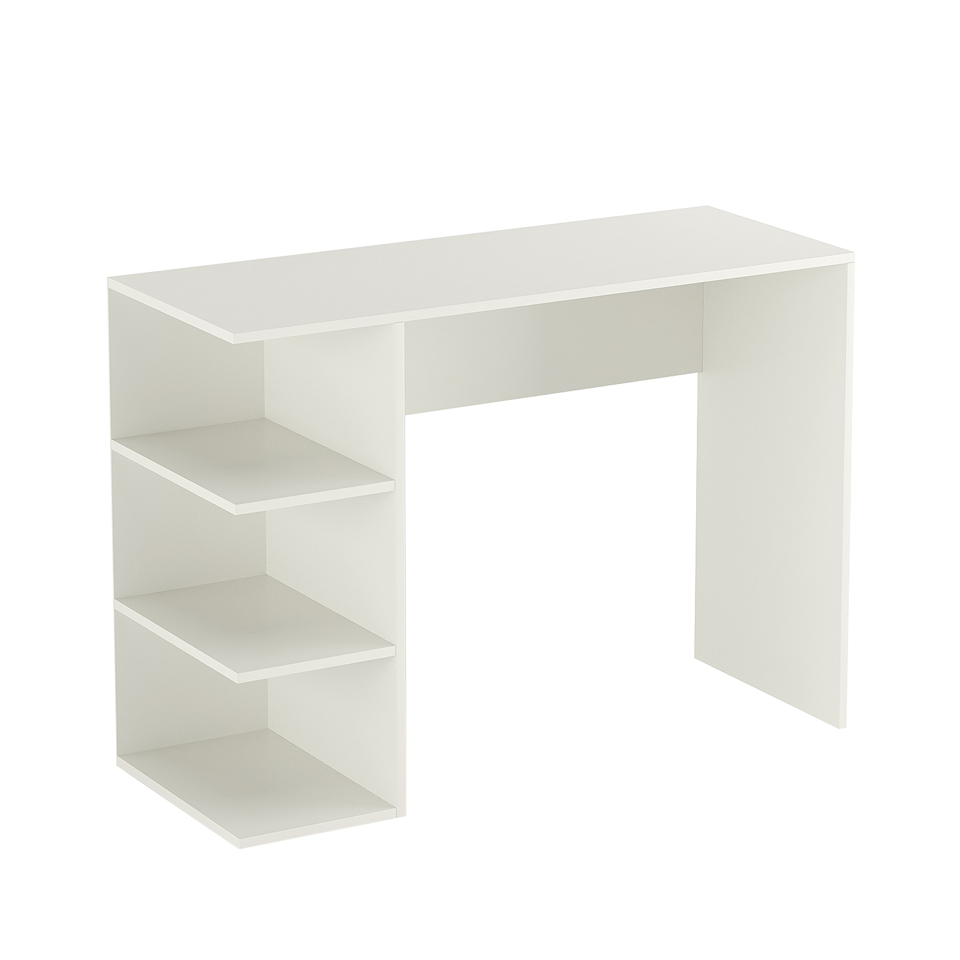 Qualish Study Table, Computer Desk, WFH Office Table with Storage (103 x 40 cm)