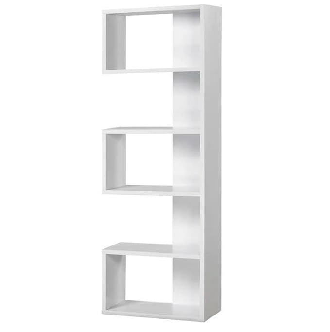 FURNEASER Bookshelf for Books, Multipurpose Bookcase Stand Rack for Home, Wooden Modern Book Display Shelf, File Storage Cabinet for Home,Study Room & Office (FR-BS-ED-H)