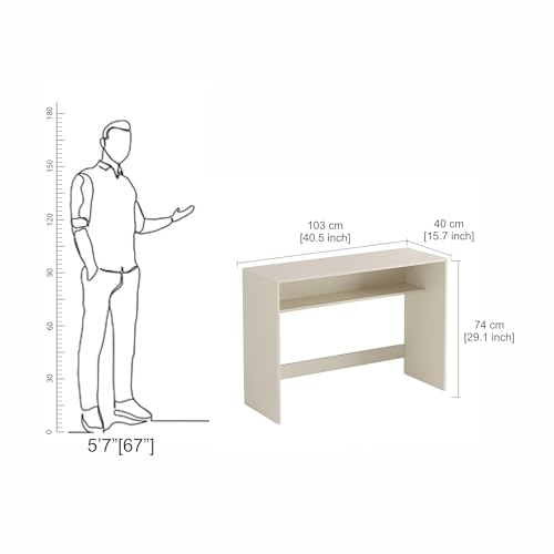 Witely Study Table, Computer Desk, WFH Office Table with Storage (103 x 40 cm)