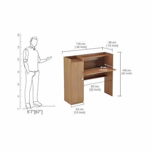 Florian Study Table, Computer Desk, WFH Office Table with Storage