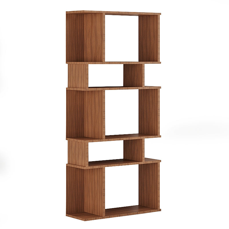 Adison Wooden Book Shelf for Books, Book Shelf Rack for Home Library, Corner Shelf for Living Room, Study Room & Office Furniture (Exotic Teak)