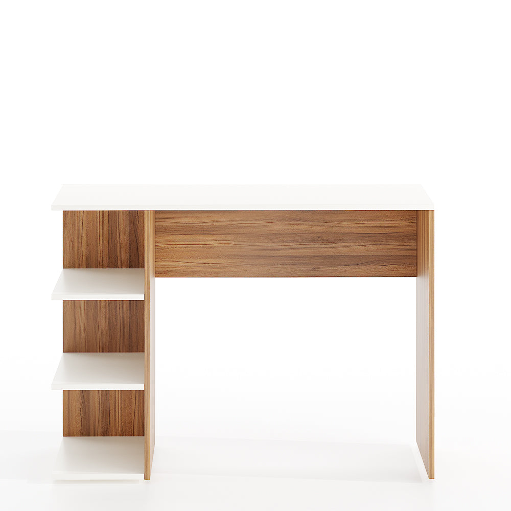 Qualish Study Table, Computer Desk, WFH Office Table with Storage (103 x 40 cm)
