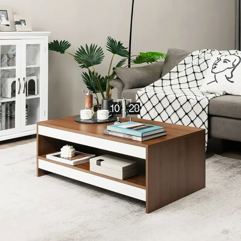 Rivira Coffee Table with Storage, Centre Table, Teapoy for Living Room
