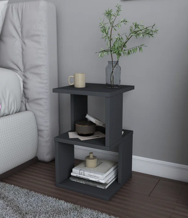Allesia Bedside Table, End & Sofa Side Small Table, Stool, Chest of Drawers for Living Room (Wenge)