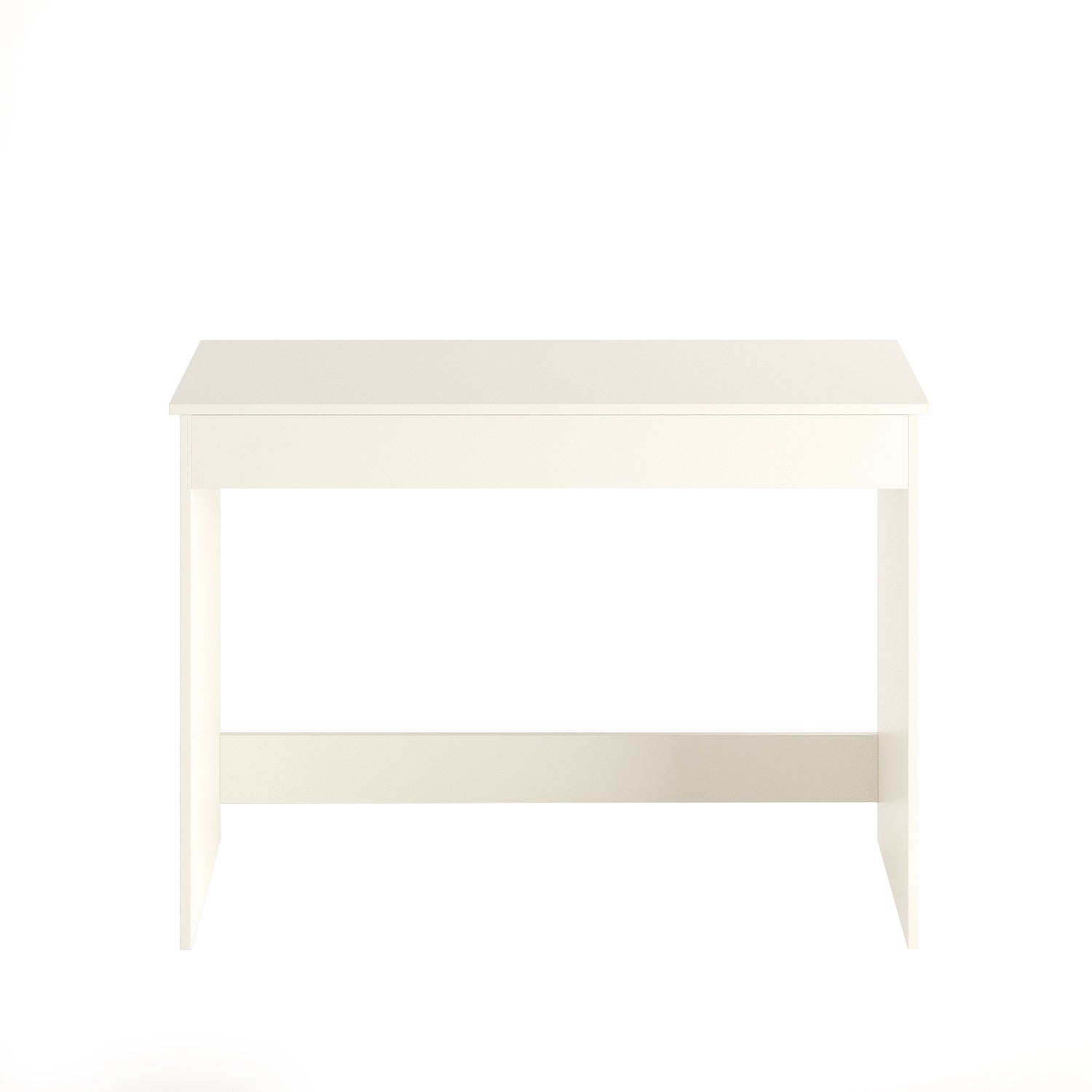 Boris Engineered Wood Study Table, Workstation, Computer, Laptop, WFH Office Desk, Gaming Table with Storage 103 x 40cm (White)