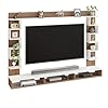 Wall TV Cabinet with Décor & Media Storage (Arsy- Wenge & White)