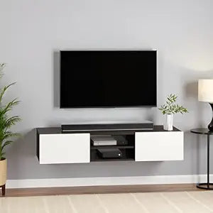 TV Stand with Doors (Wenge & White)