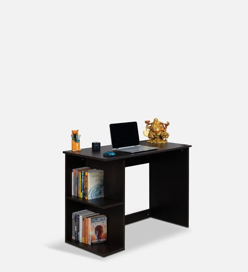 Brenson Engineered Wood Study Table, Workstation, Computer, Laptop, WFH Office Desk, Gaming Table with Storage 104 x 42cm (Wenge)
