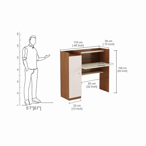 Florian Study Table, Computer Desk, WFH Office Table with Storage