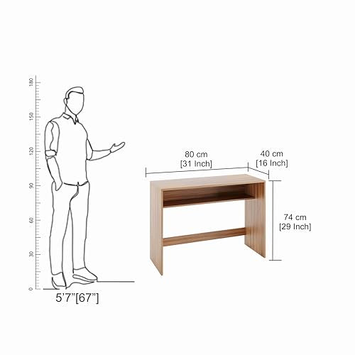 Witely Study Table, Computer Desk, WFH Office Table with Storage (80 x 40 cm)