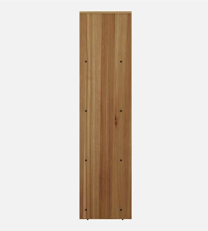 FURNEASER Flix Bookshelf for Home - 4 Tier Book Rack for Study Room, Open Bookcase for Office, Library, Bedroom, Living Room - Corner Display Shelf (Walnut White - L 70 x B 28 x H 140 cm)