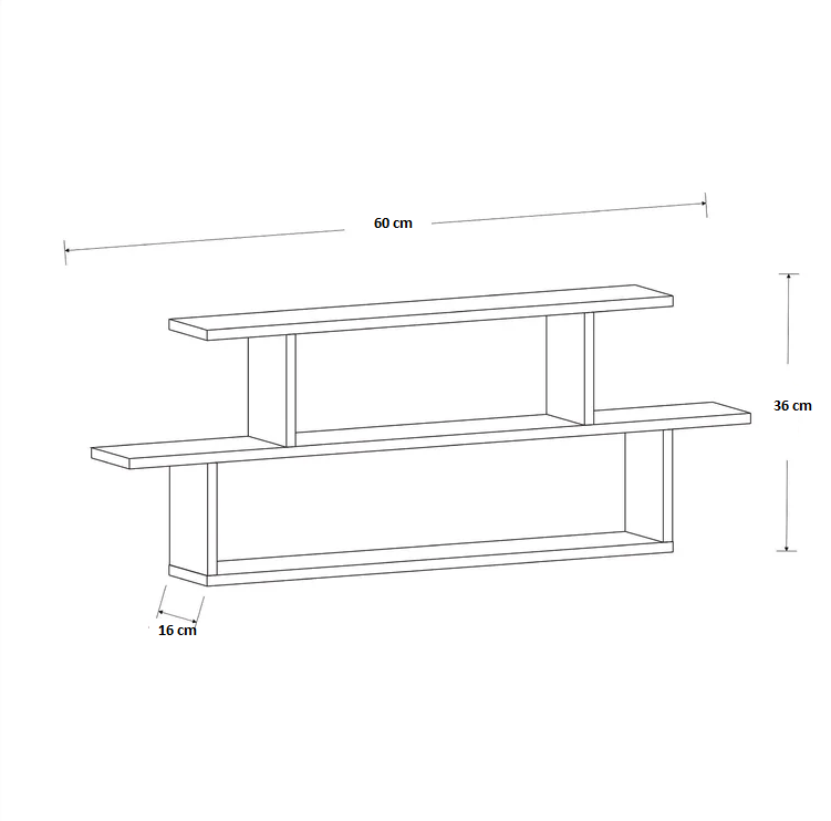 Midely Multipurpose Wall Shelf Display Rack