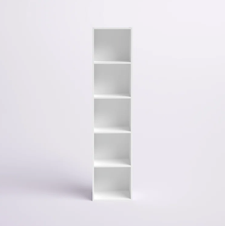 Whytish Wooden Book Shelf for Books, Book Shelf Rack for Home Library, Corner Shelf for Living Room, Study Room & Office Furniture (White)
