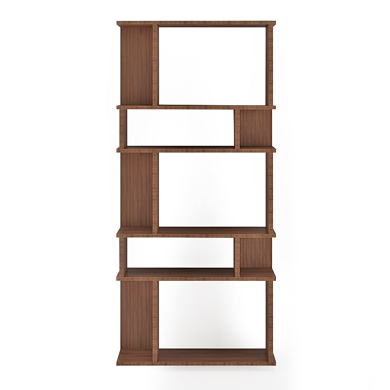 Adison Wooden Book Shelf for Books, Book Shelf Rack for Home Library, Corner Shelf for Living Room, Study Room & Office Furniture (Exotic Teak)