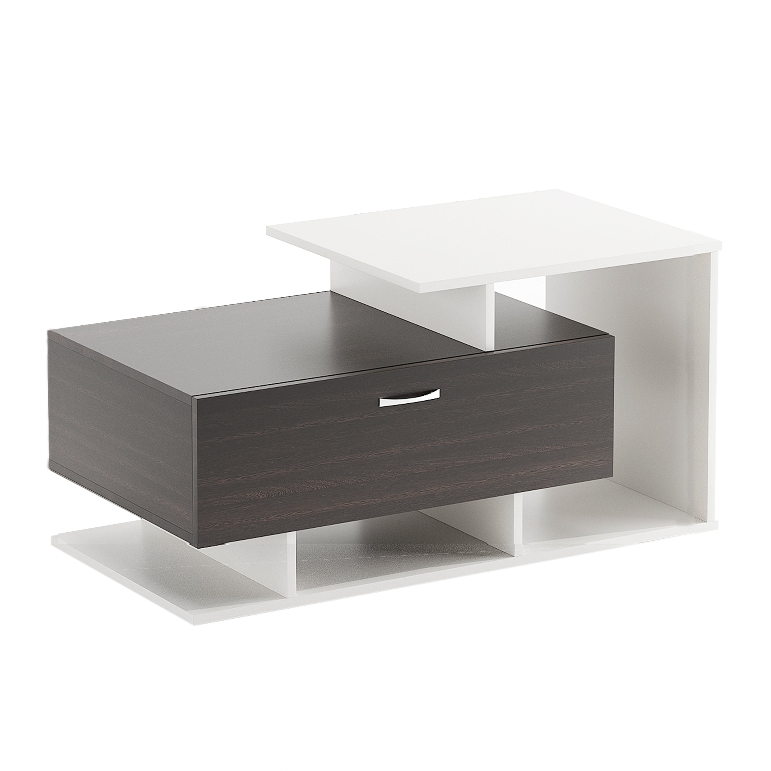 Breezia Modern Coffee Table with Storage, Centre Table, Teapoy for Living Room