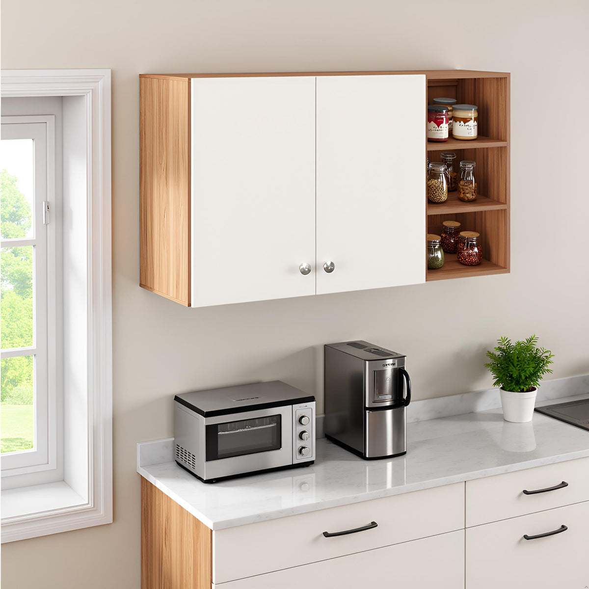 Modern Kitchen Wall Rack Design Wall-Mounted Wooden Modern Kitchen Rack For Home – Furneaser Lismore