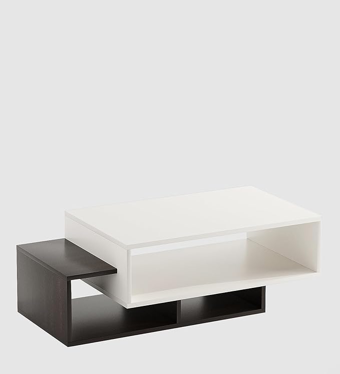 Rectangle Coffee Table for Home & Office (White & Wenge Finish)