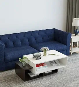 Rectangle Coffee Table for Home & Office (White & Wenge Finish)