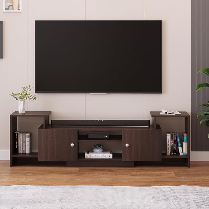 TV Cabinet with Shelves & Doors (Wenge)