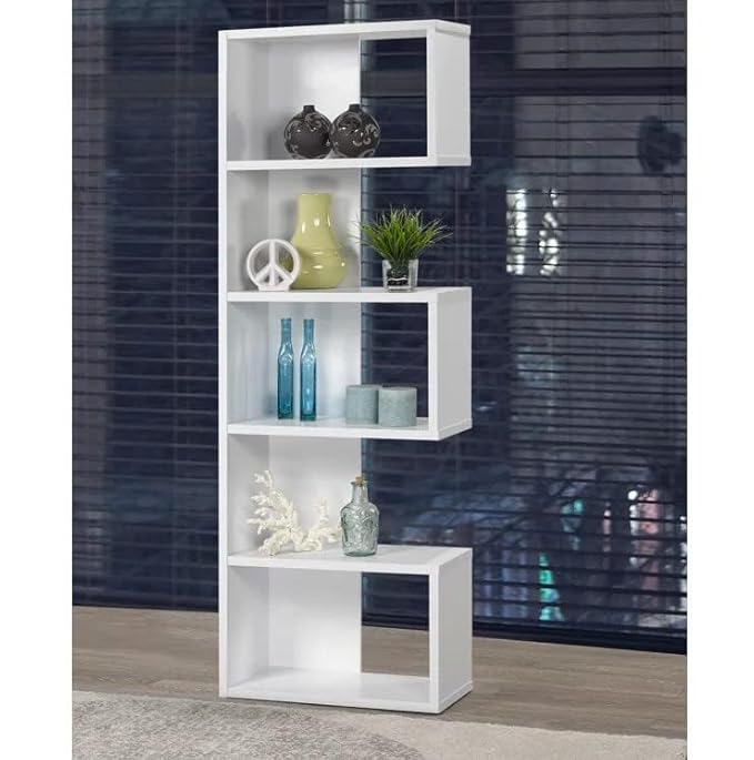 FURNEASER Bookshelf for Books, Multipurpose Bookcase Stand Rack for Home, Wooden Modern Book Display Shelf, File Storage Cabinet for Home,Study Room & Office (FR-BS-ED-H)