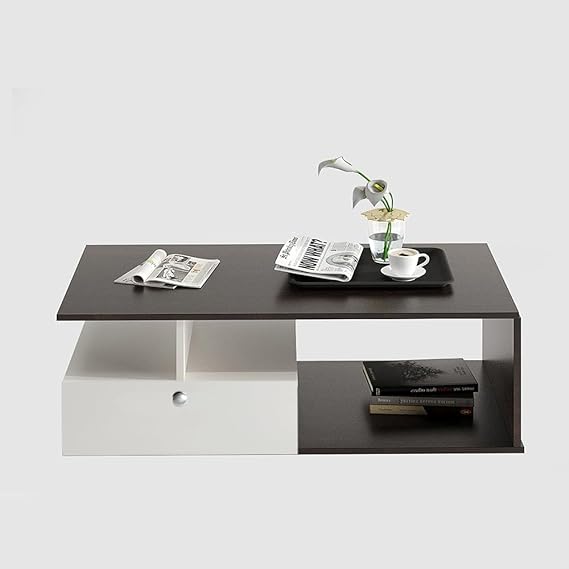 Livik Modern Coffee Table with Storage, Centre Table, Teapoy for Living Room