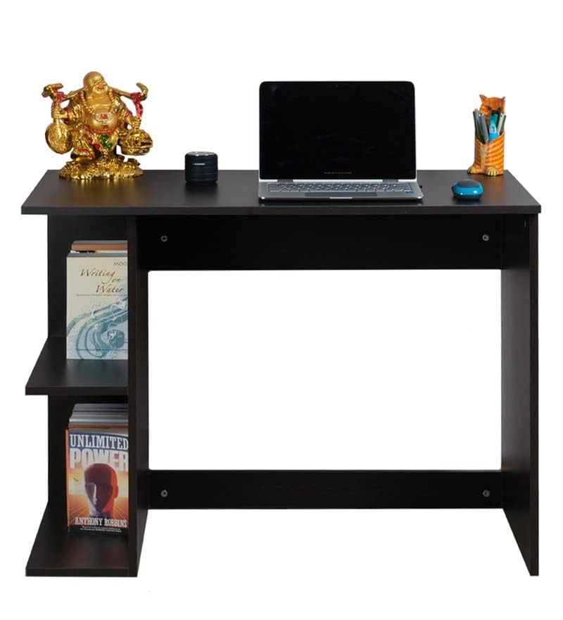 Brenson Engineered Wood Study Table, Workstation, Computer, Laptop, WFH Office Desk, Gaming Table with Storage 104 x 42cm (Wenge)