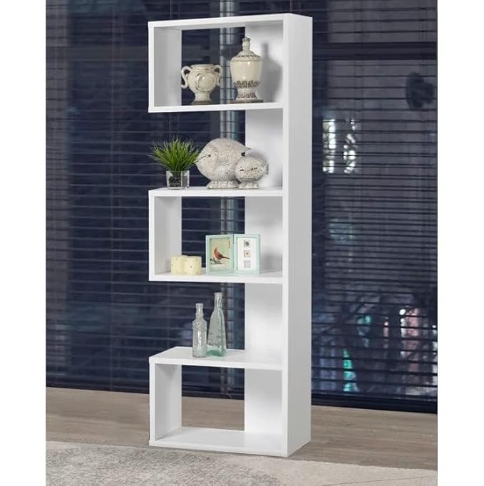 FURNEASER Bookshelf for Books, Multipurpose Bookcase Stand Rack for Home, Wooden Modern Book Display Shelf, File Storage Cabinet for Home,Study Room & Office (FR-BS-ED-H)