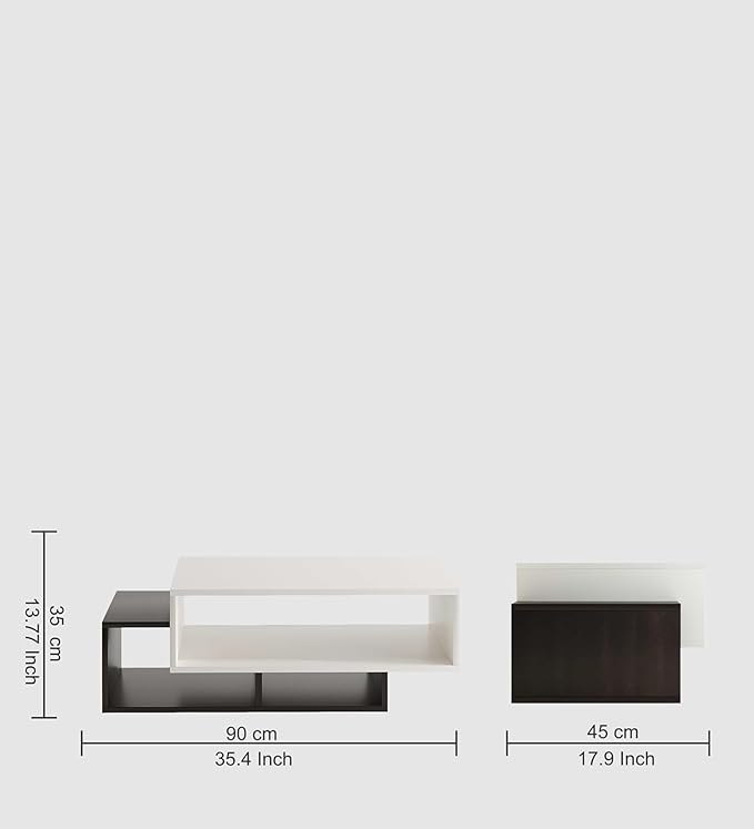 Rectangle Coffee Table for Home & Office (White & Wenge Finish)