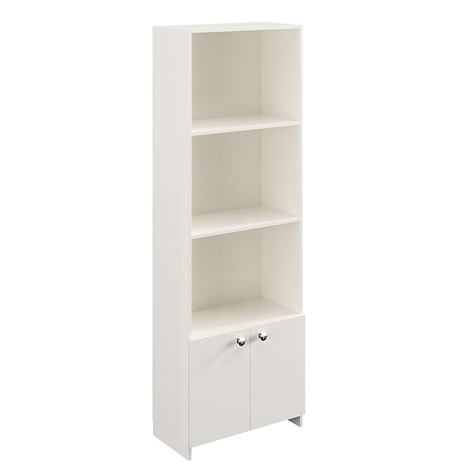 Multipurpose Display Shelf for Living Room, Office & Study – Frosty White Finish